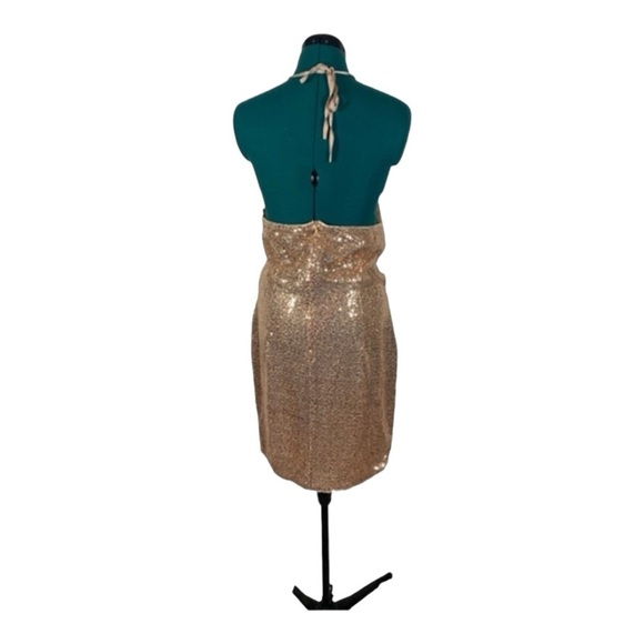 Area Stars Risa Sequin Cutout Halter Sequin Dress in Champagne NWOT - Picture 2 of 4